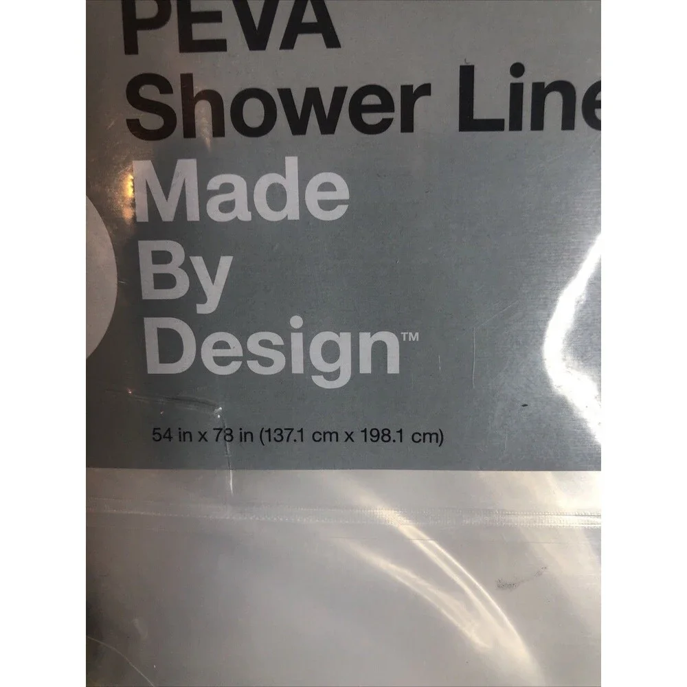 Made by Design PEVA STALL-Size Shower Curtain Liner Clear Medium Weight 54”x 78”